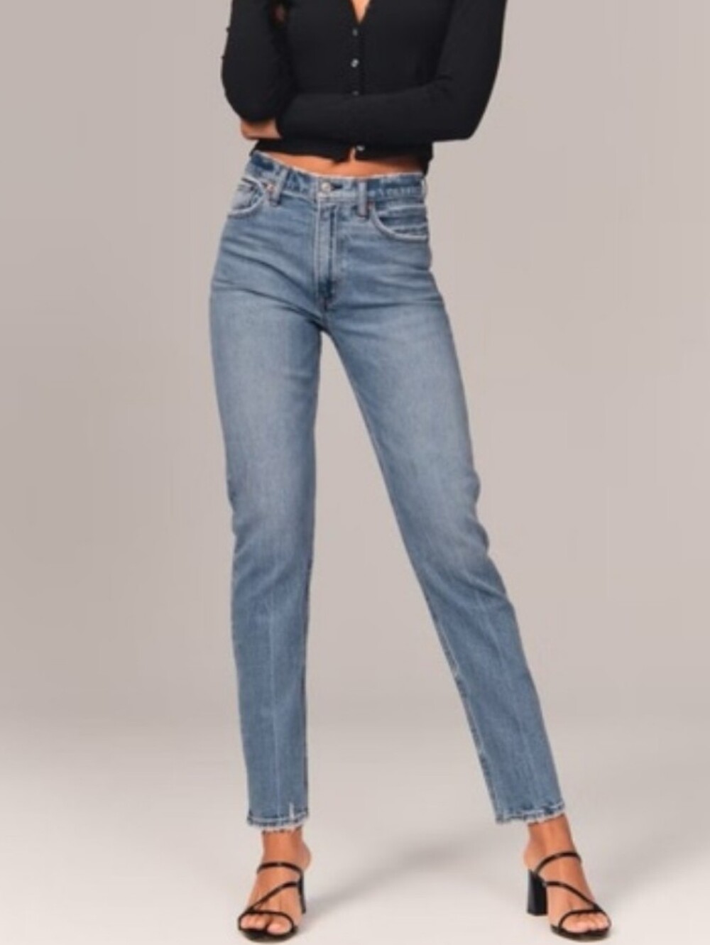 Abercrombie & Fitch The Mom High Rise Straight Jeans - Love Curve Size 22